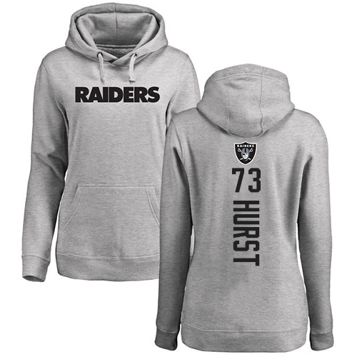 Men Oakland Raiders Ash Maurice Hurst Backer NFL Football #73 Pullover Hoodie Sweatshirts->nfl t-shirts->Sports Accessory